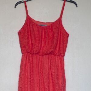 Bailey Blue Lace Maxi Dress in Coral Size Medium